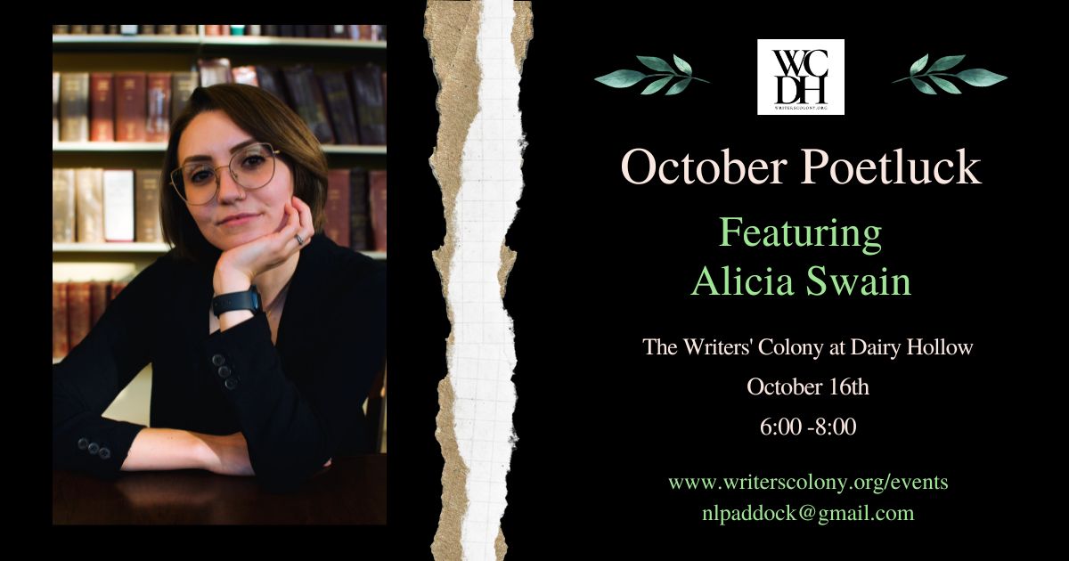 Poetluck at Writers’ Colony featuring Alicia Swain