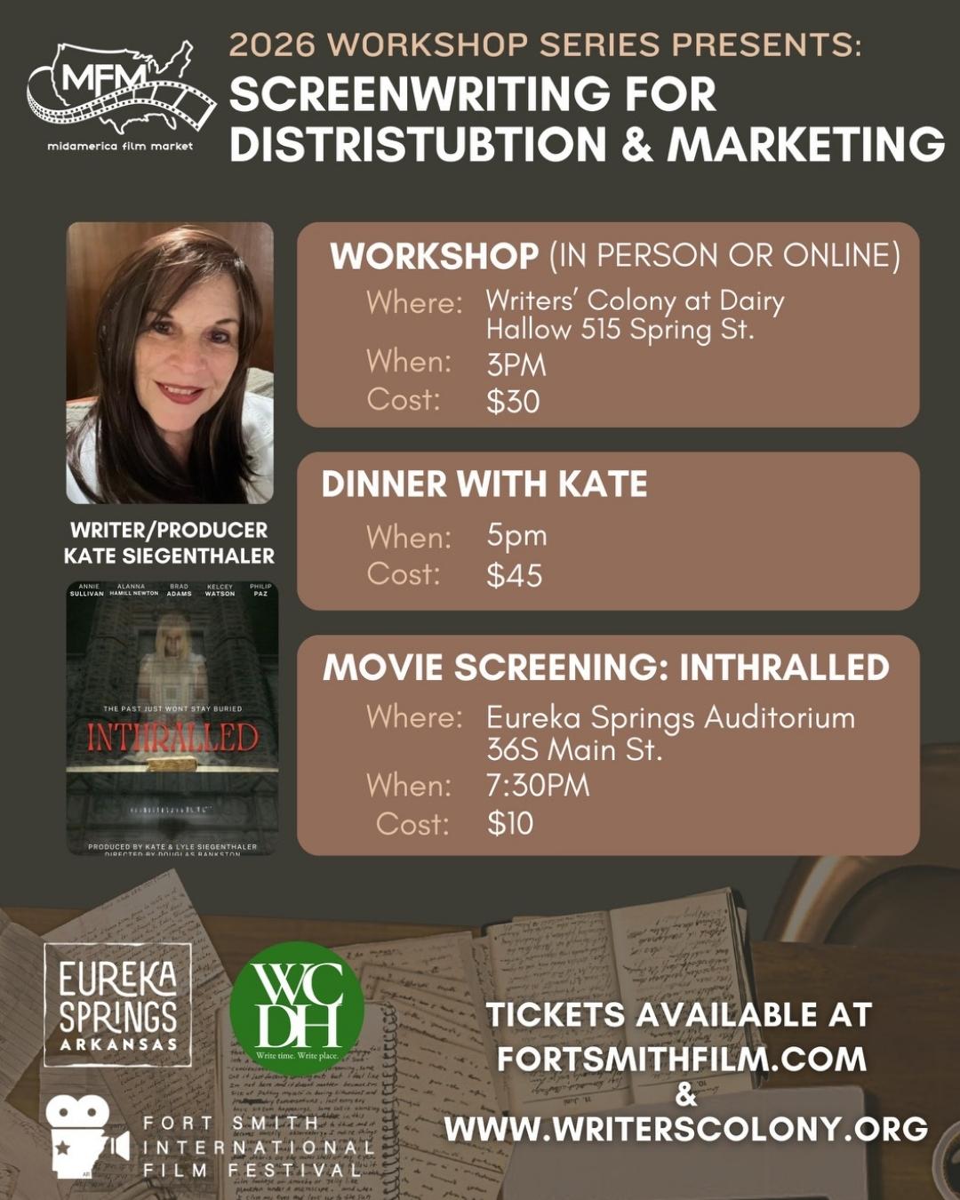 Screenwriting for distribution flyer